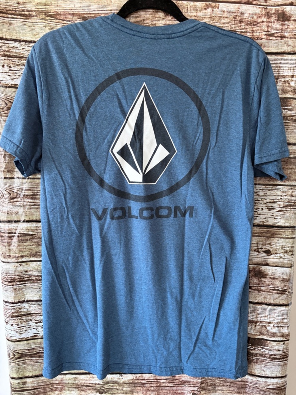 Volcom Slate Blue Logo Crewneck Tee